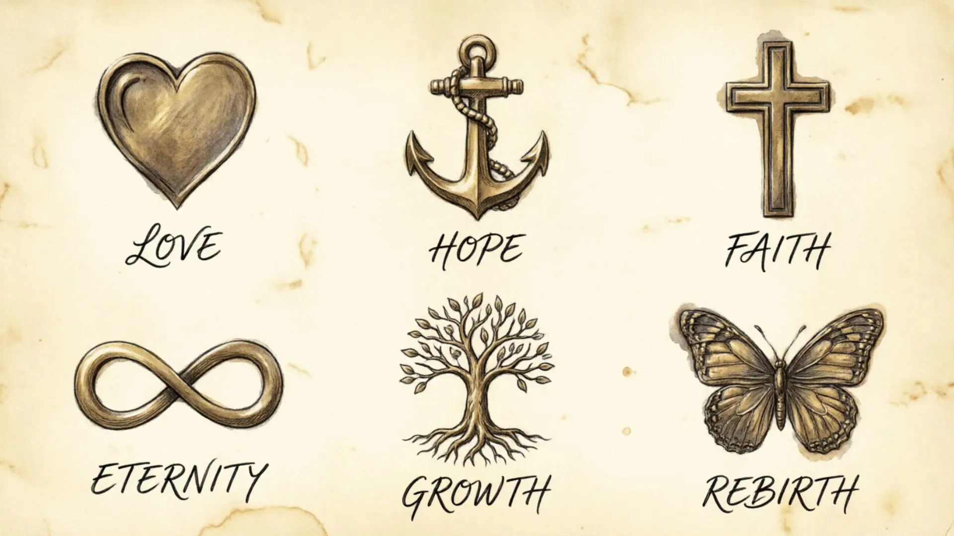 antique symbols stamped on jewelry