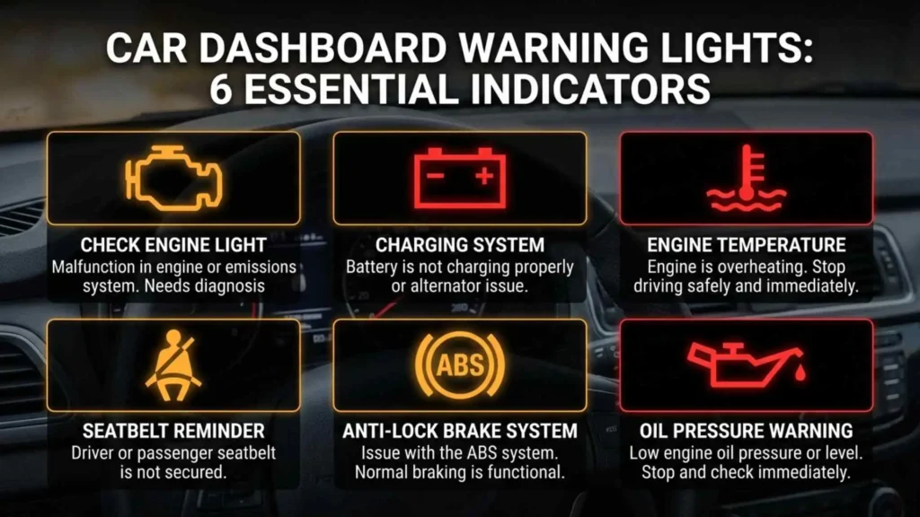 Light Symbols in Car Comparison Table