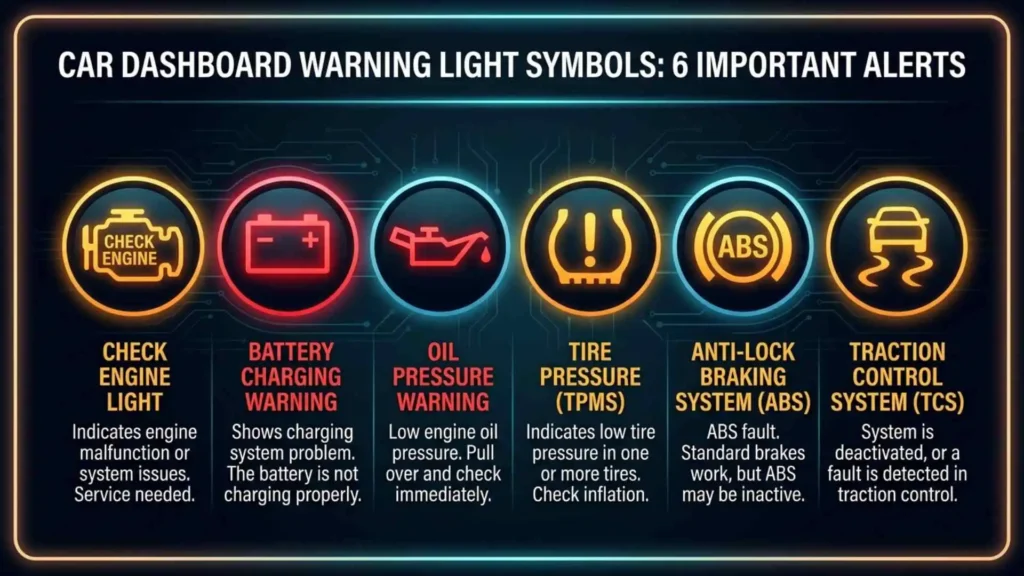 Light Symbols in Car