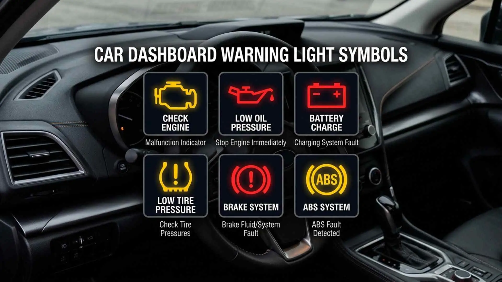 Light Symbols in Car