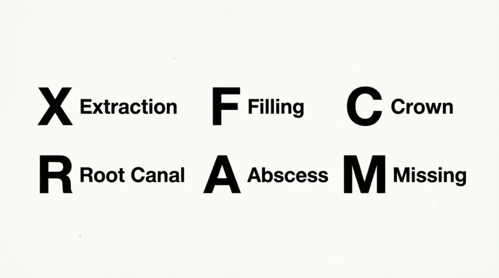 What Symbol Represents Dental Charting?