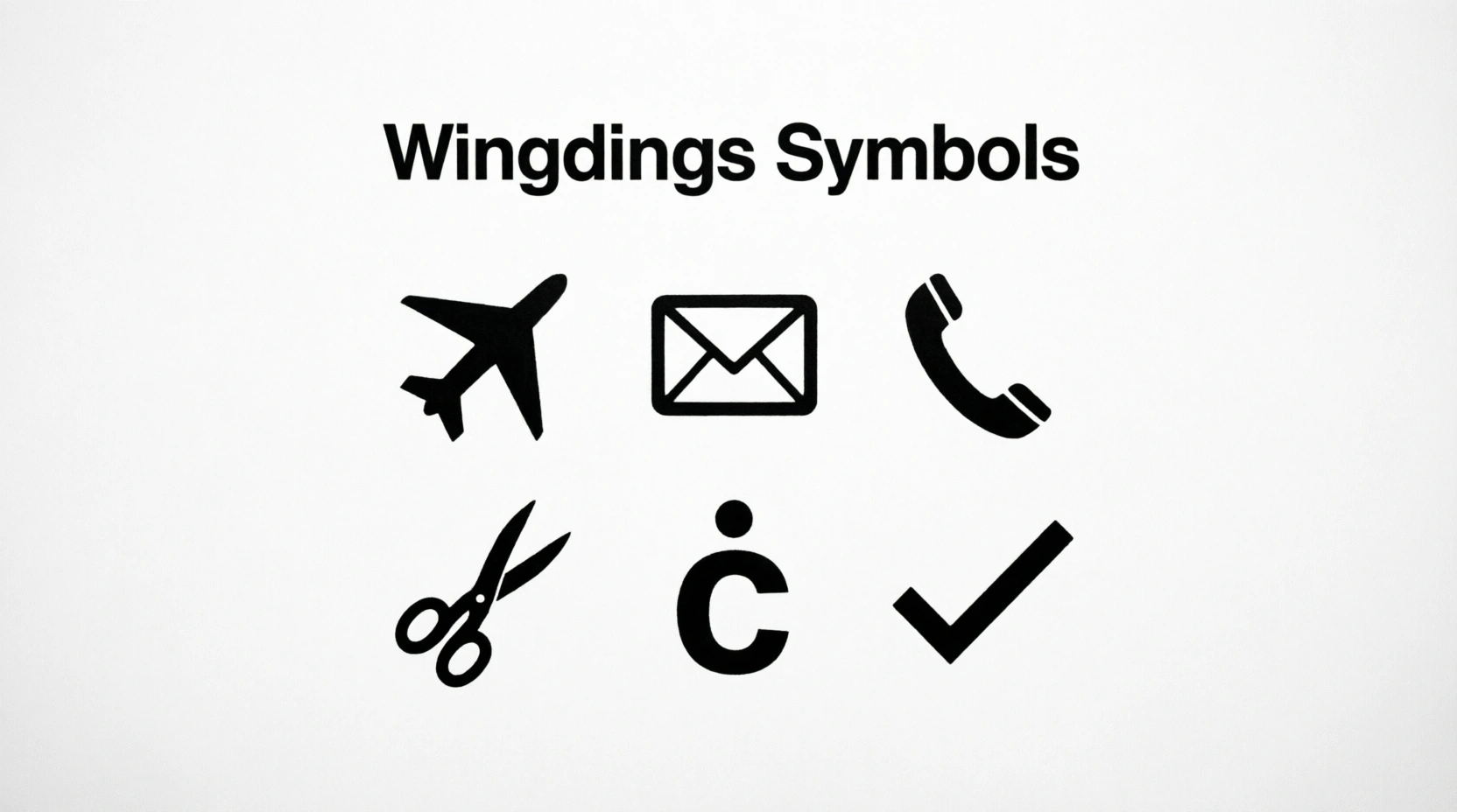 wingdings symbols