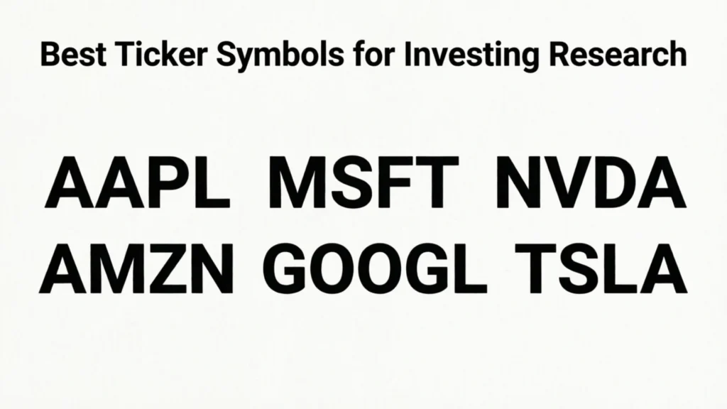 Best Ticker Symbols for Investing Research