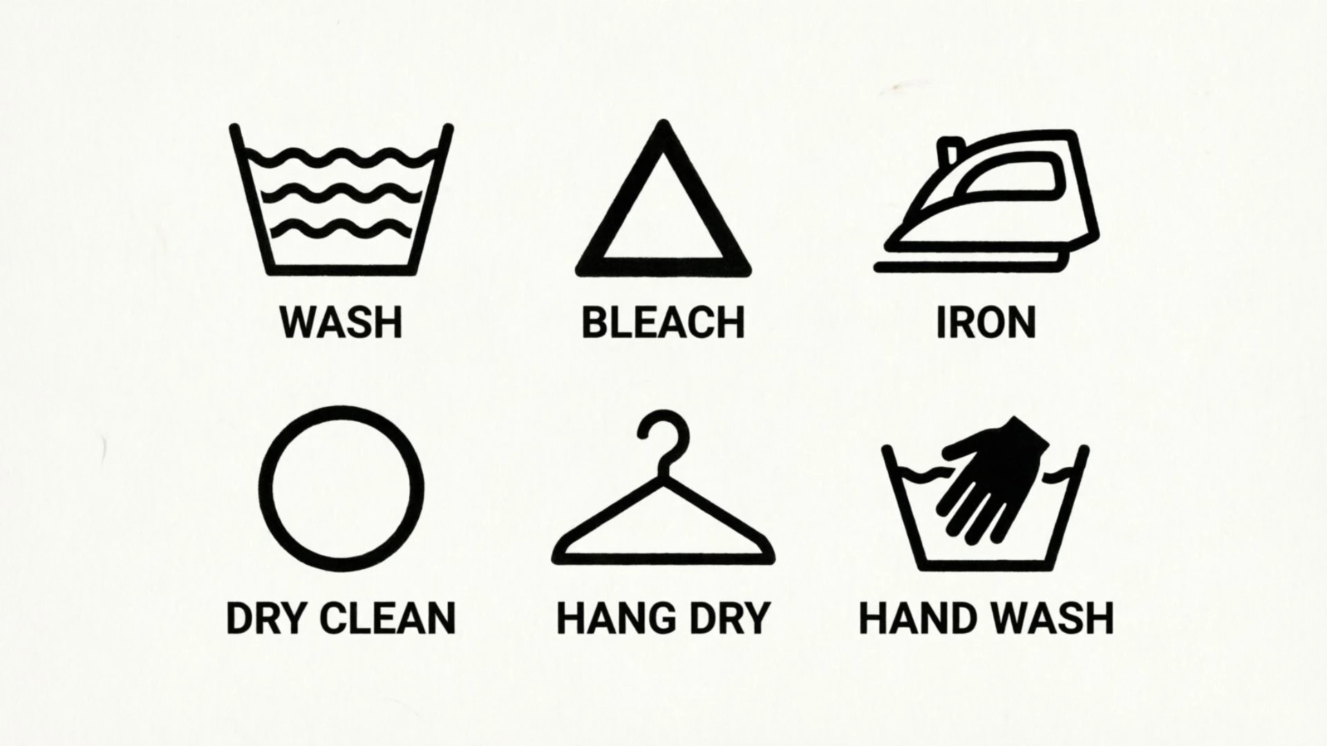 international laundry symbols