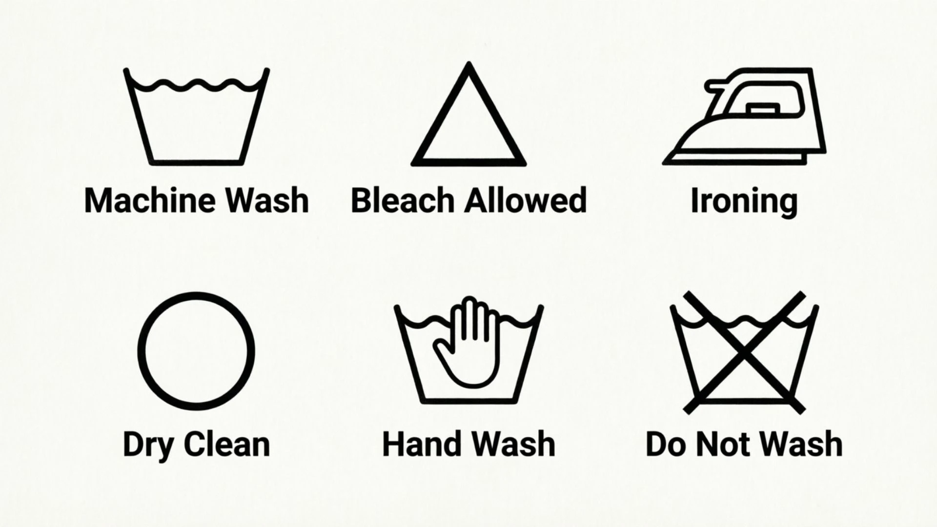 laundry washing symbols