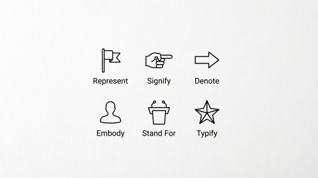 Synonyms for “Symbolize”