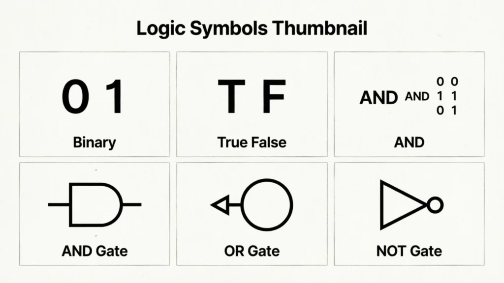 Truth Table Symbols vs Logic Gate Symbols