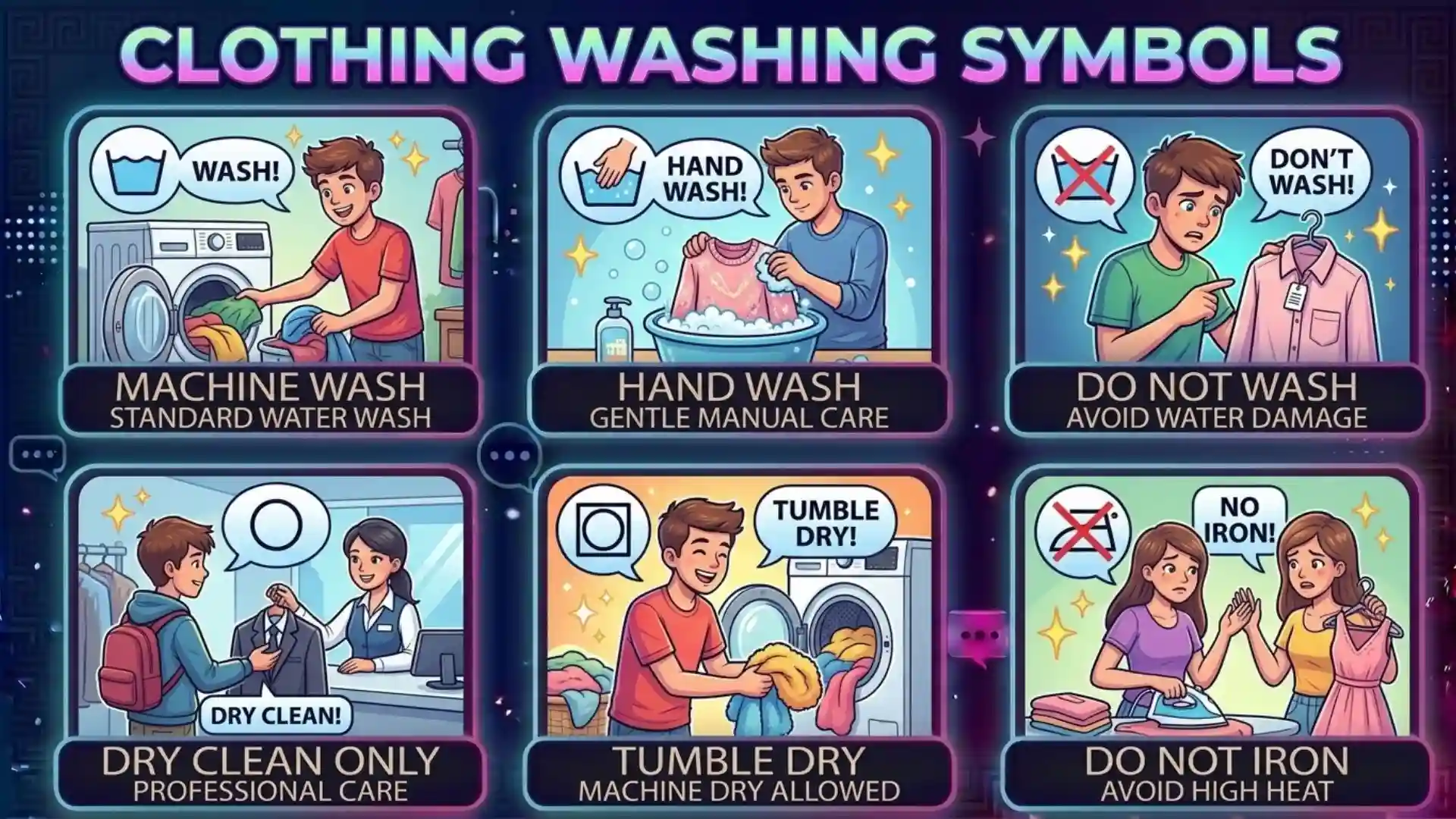 clothing washing symbols