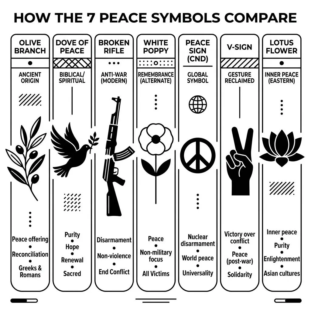 How the 7 Peace Symbols Compare